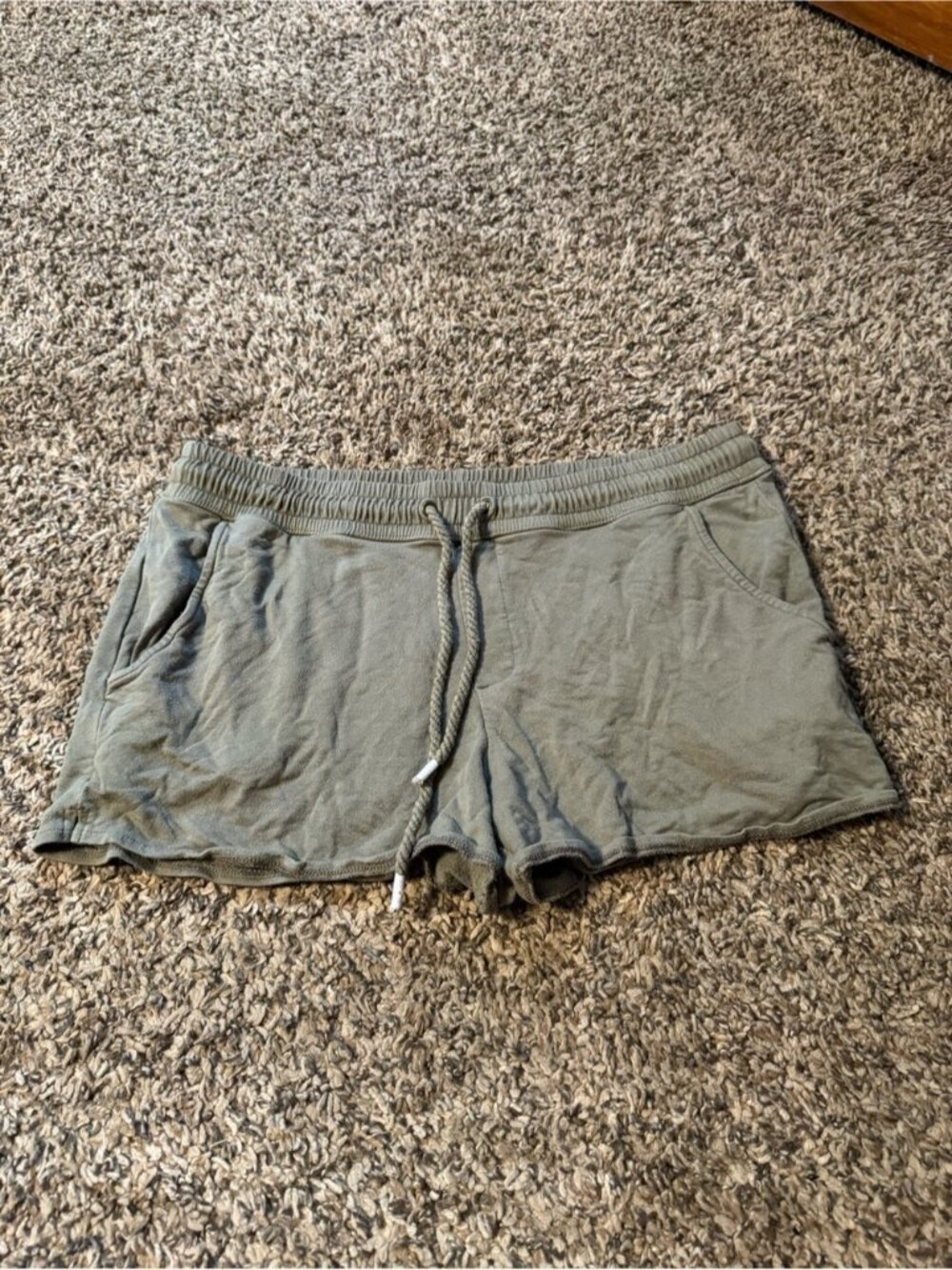 LOFT Olive Drawstring Athletic Shorts